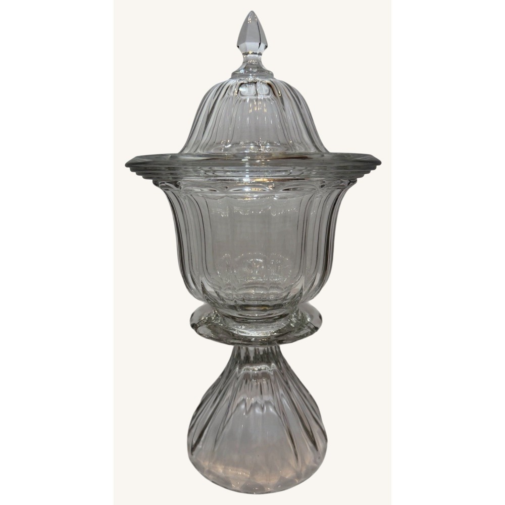 Vintage Imperial Glass "Sweeney Sweetsbowl" Pedestal Candy Jar 13" Lidded Dish